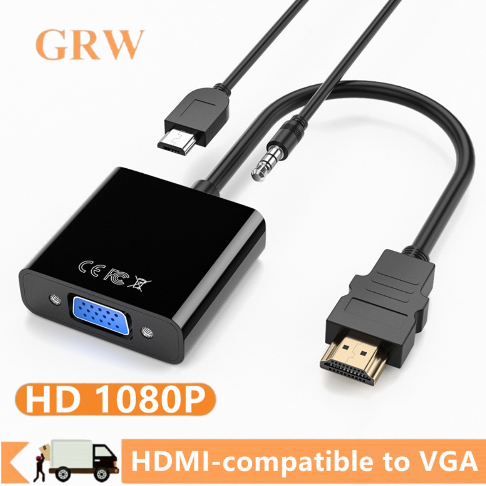 Mdi Cable - 1080P HDMI-kompatibel zu VGA Adapter Kabel