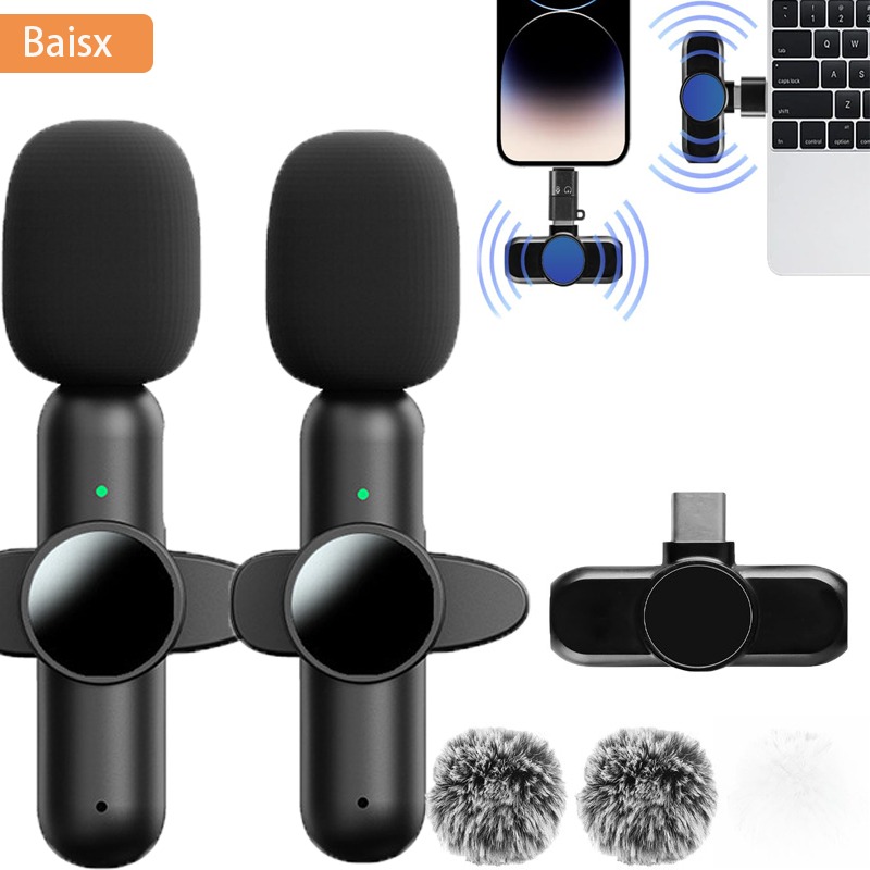 Condenser Microphone Kit - Kabelloses Lavalier-Mikrofon für iPhone iPad Drahtloses